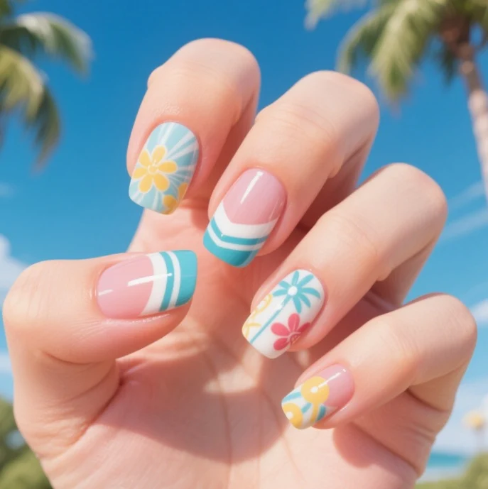 Floral Gradient Nail Art Kit Stornfield