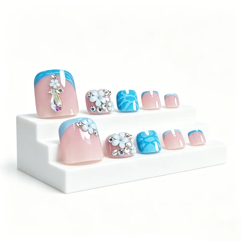 Floral Gemstone Pedicure Stornfield