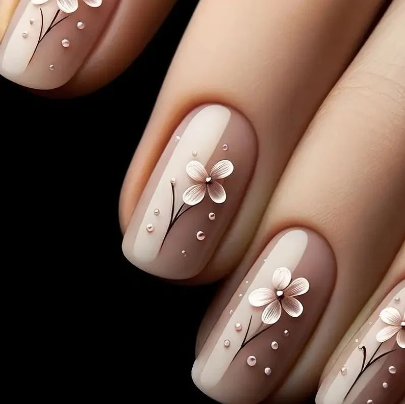 Floral Embellished Nail Art Stornfield