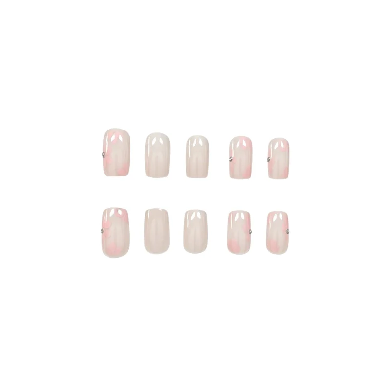 Floral Embellished Acrylic Nail Art Enhancements Stornfield