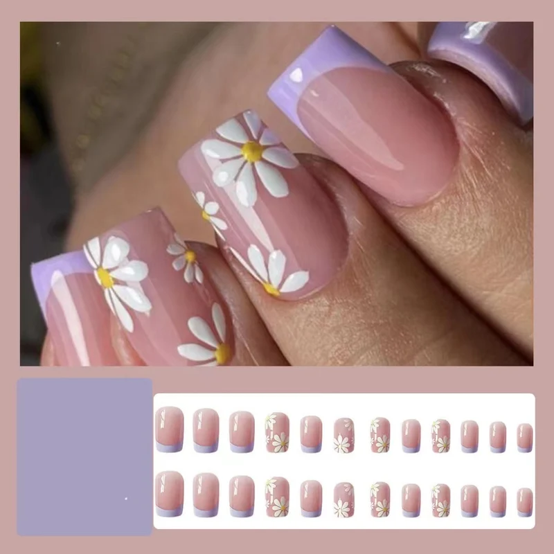 Floral Design Press-On Nail Set Stornfield