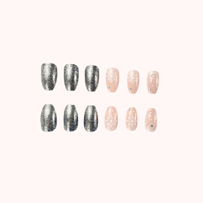 Festive Snowflake Nail Art Design Stornfield