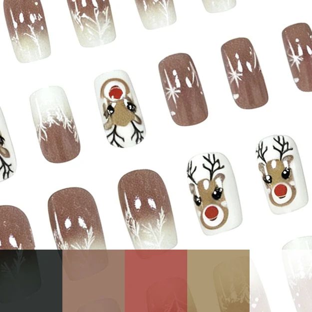 Festive Reindeer Nail Art Design Stornfield