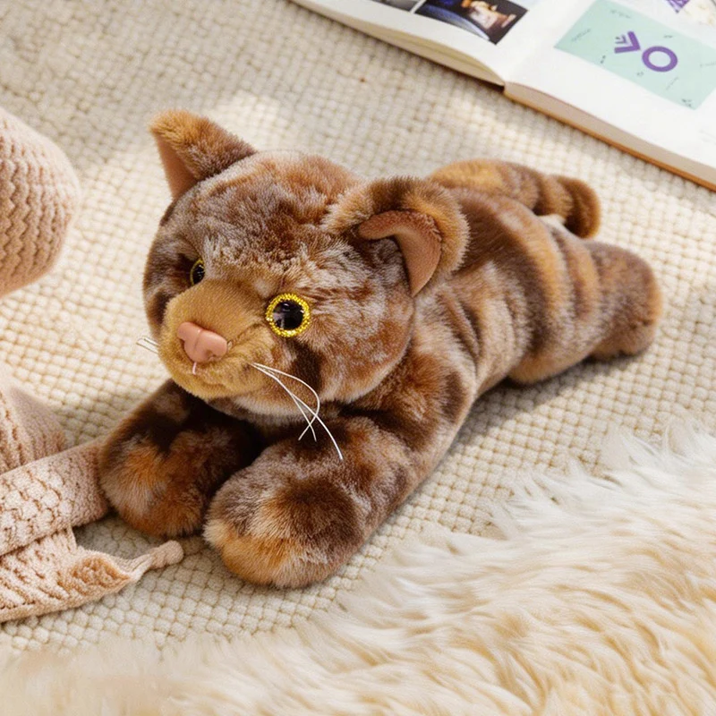 Lebensechter dehnbarer Katzenplüsch Boden Kuschelkissen Karnz