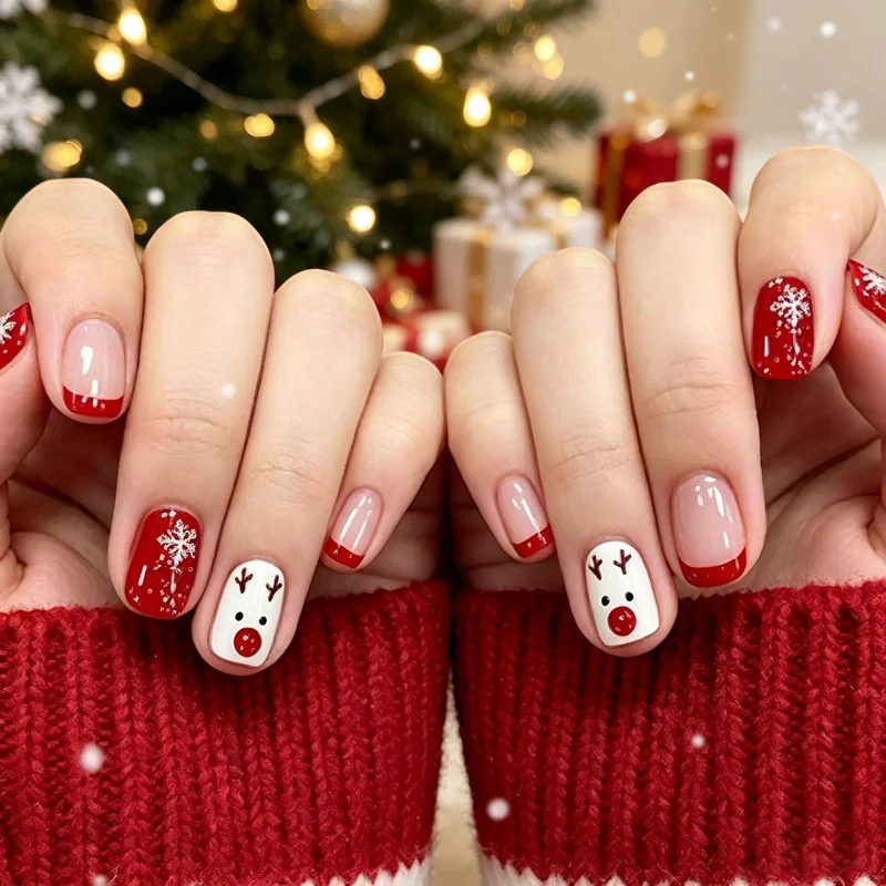 Festive Holiday-Themed Nail Art Stornfield