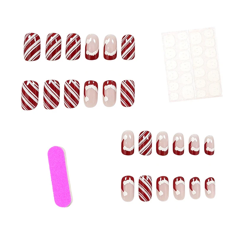 Festive Holiday Themed Acrylic Nail Art Enhancements Stornfield