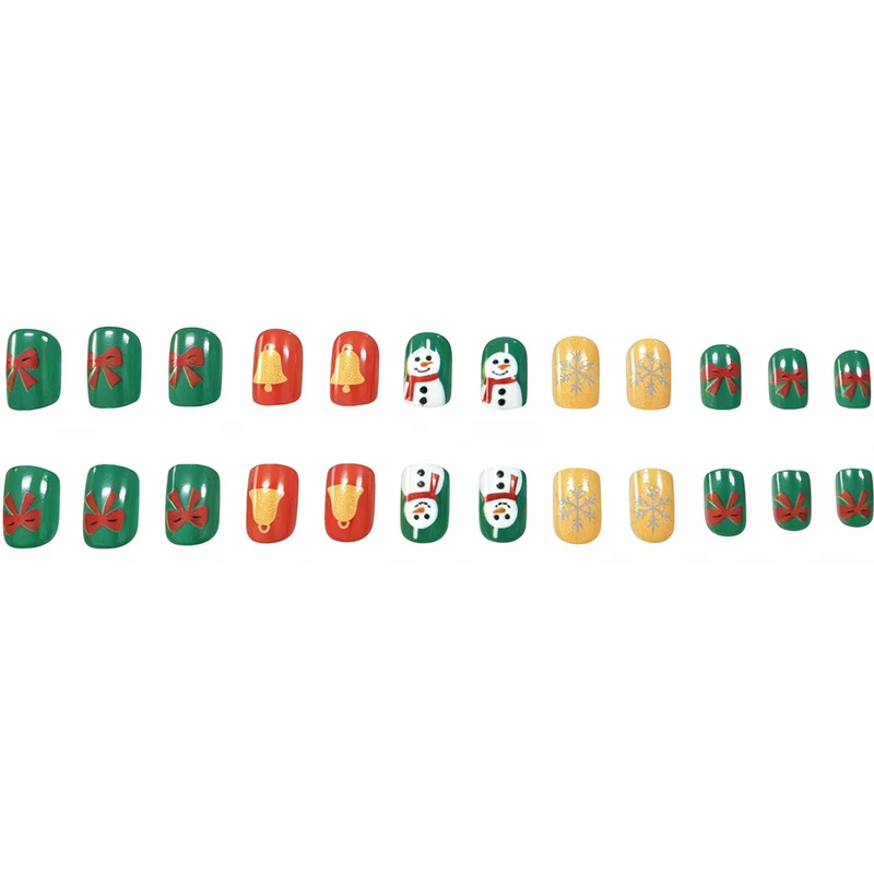 Festive Holiday Themed Acrylic Nail Art Stornfield