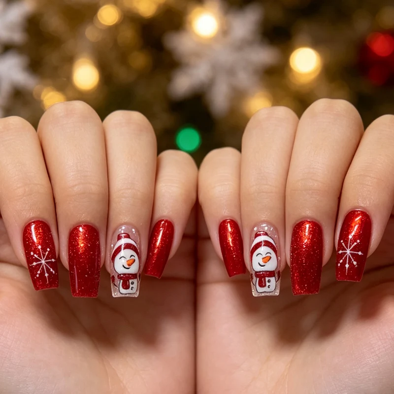 Festive Holiday Nail Art Extensions Stornfield