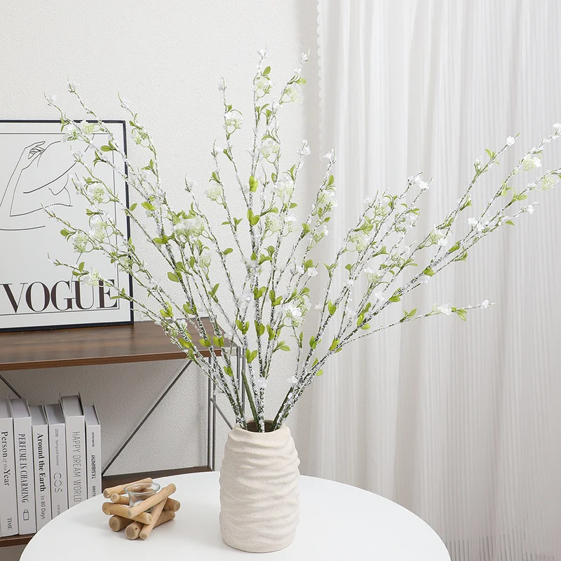 Artificial flower branch with detailed flowers