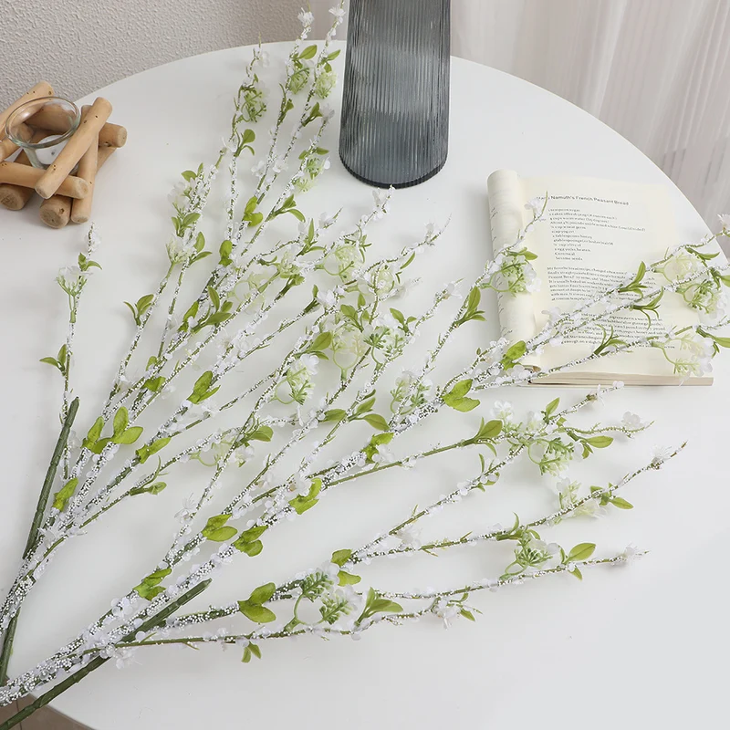 Artificial flower branch with detailed flowers