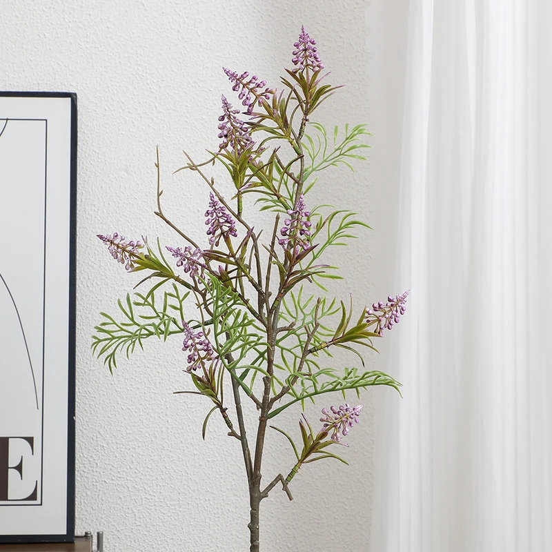 Artificial plant with decorative flowers