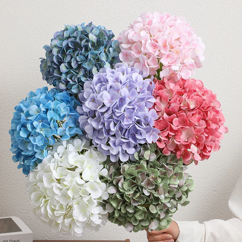 Artificial Hydrangea branch with detailed flowers