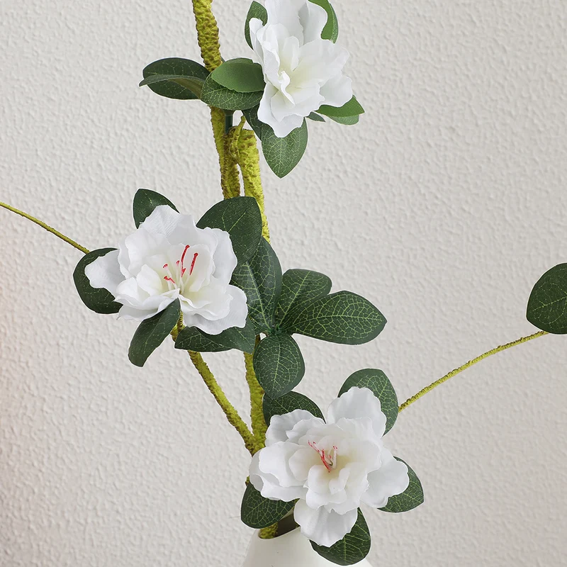 More elegant artificial flower branch with realistic blooms and leaves