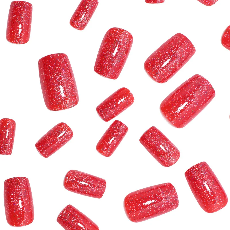 Glitzernde Stiletto Press-On Nagelspitzen Karnz