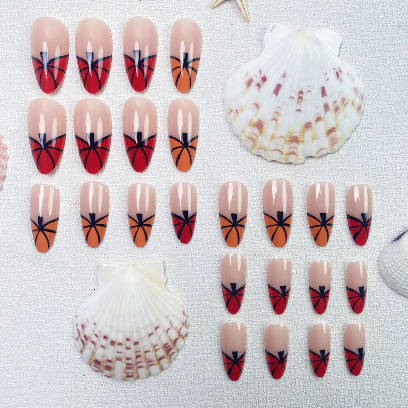 Künstlerisches Basketball-Themen Press-On Nail Set Karnz