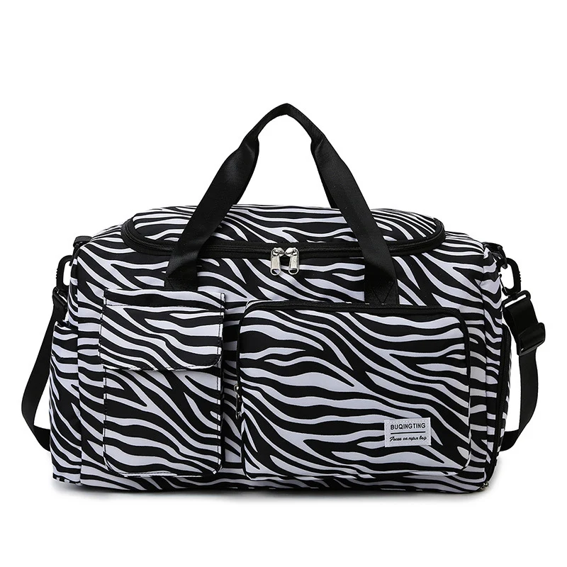 Stylish Zebra Print Travel Duffel Bag Stornfield
