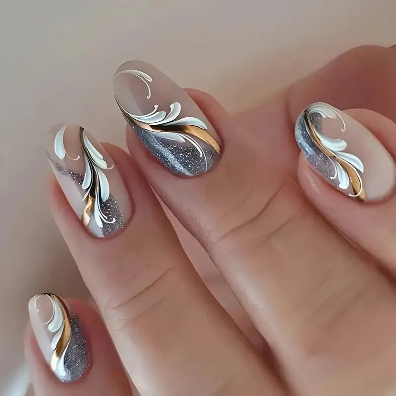 Glamorous Glitter Ombre Nail Enhancements Stornfield