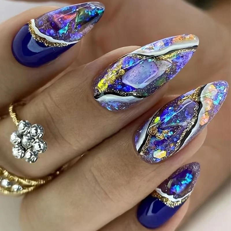 Glamorous Glitter Ombre Nail Enhancements Stornfield