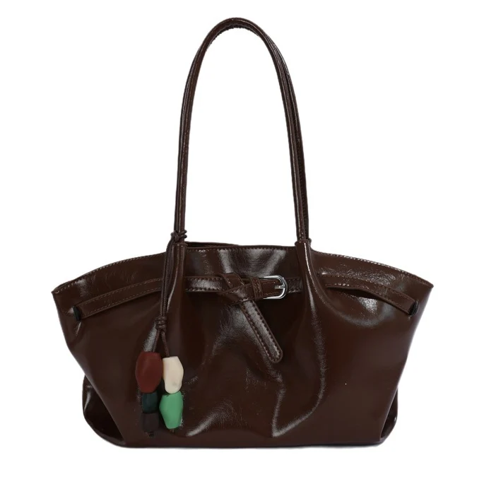 Schlanker minimalistischer Leder Tote Bag