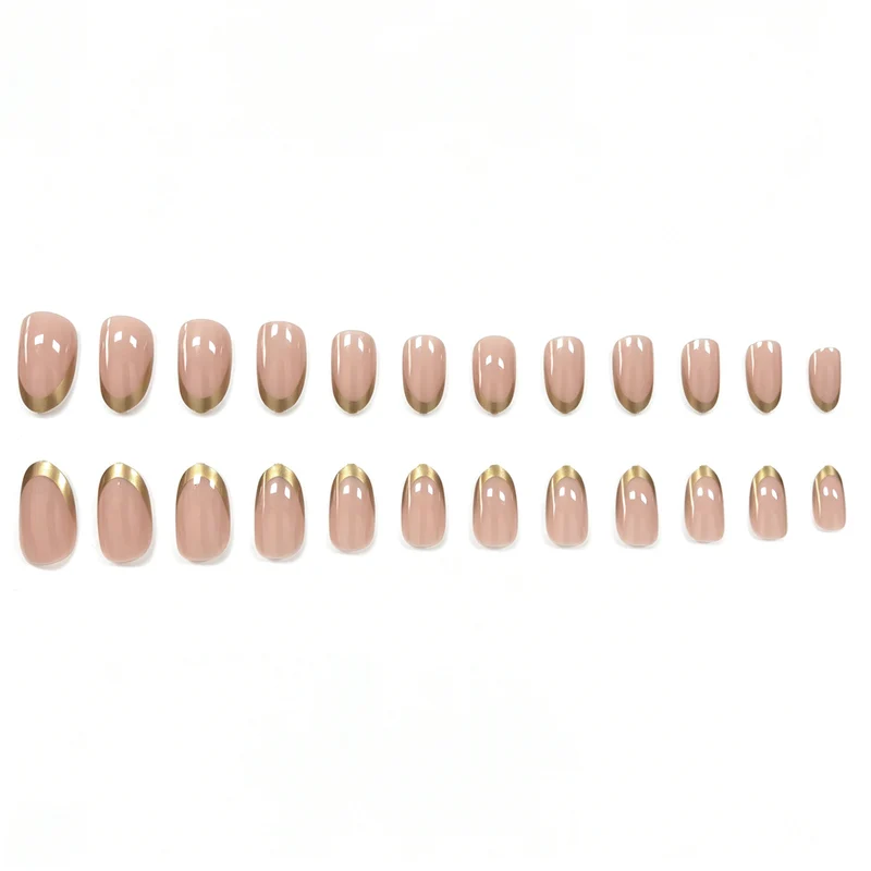 Elegant Metallic French Tip Nail Enhancements Stornfield