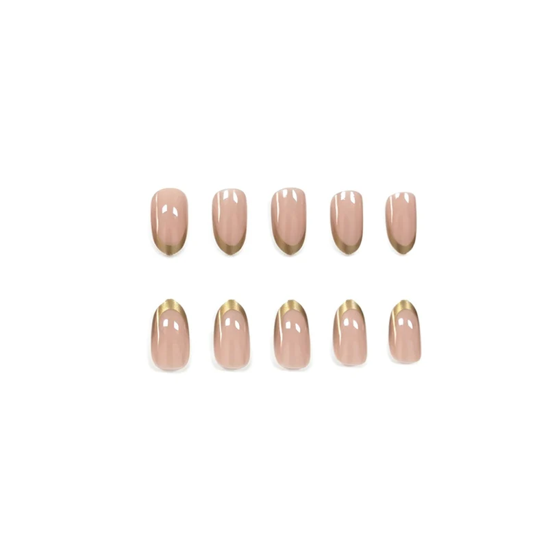 Elegant Metallic French Tip Nail Enhancements Stornfield