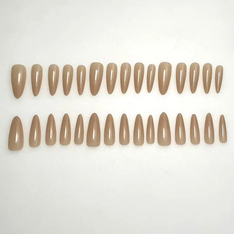 Elegant Glossy Almond-Shaped Acrylic Nails Stornfield