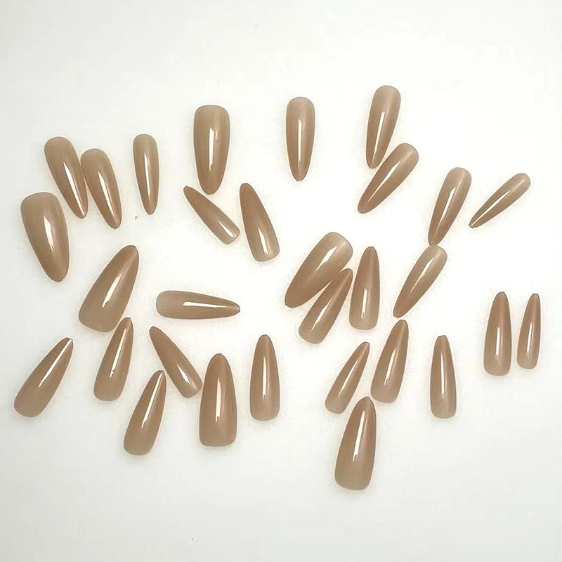 Elegant Glossy Almond-Shaped Acrylic Nails Stornfield