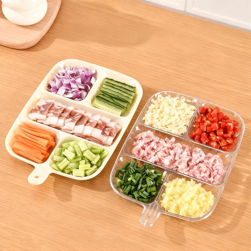 Geteilte Serviertablett mit Fächern, wandhängbar