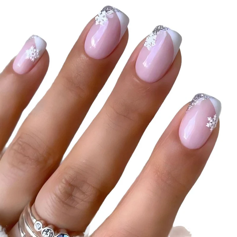 Creative Floral Snowflake Nail Art Stornfield