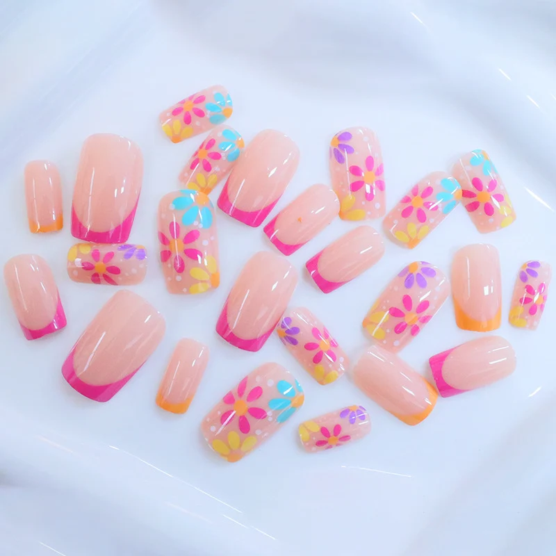 Creative Floral Acrylic Nail Design Stornfield