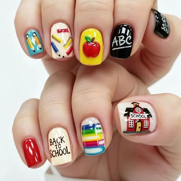 Creative Back-to-School Nail Art Set Stornfield
