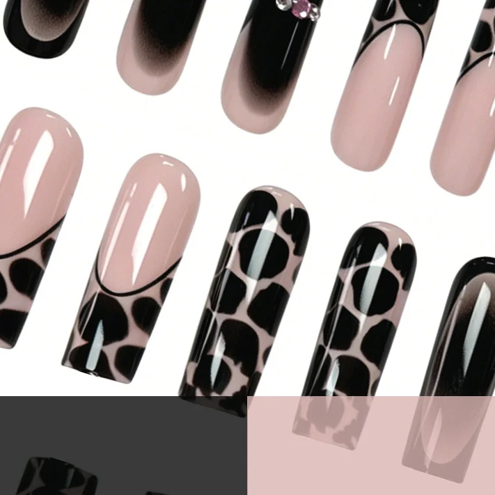 Creative 3D Leopard Print Acrylic Nail Art Extensions Stornfield