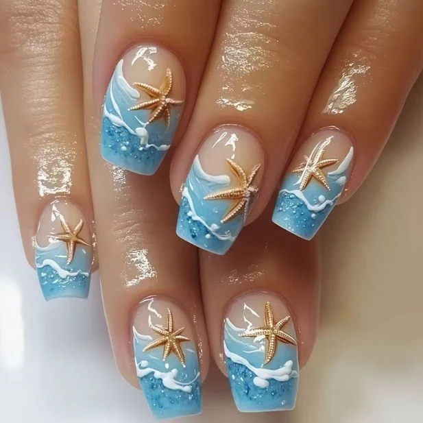 Coastal Themed Nail Art Stornfield