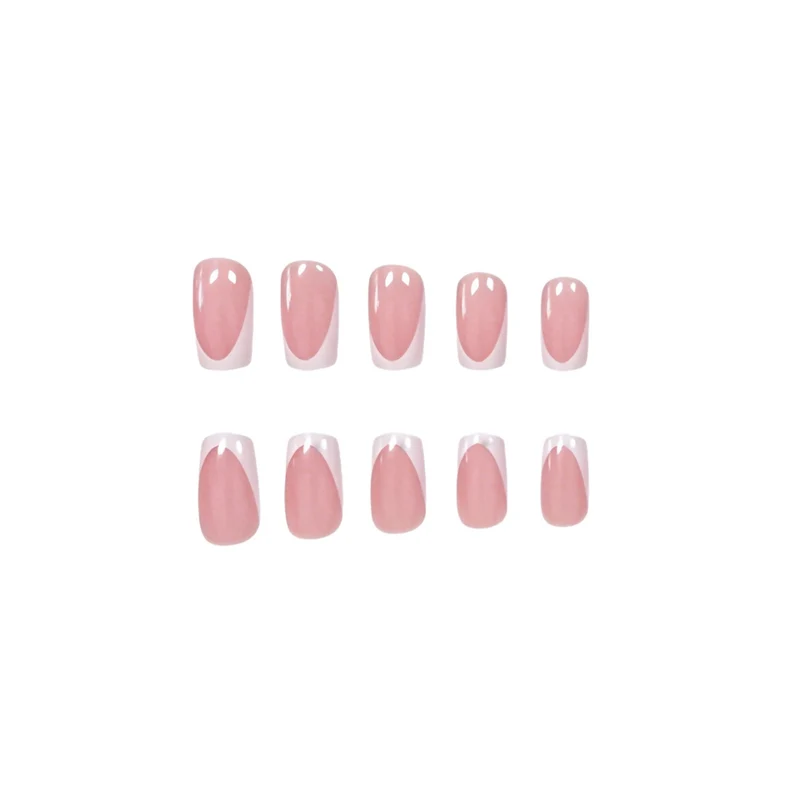 Classic French Tip Press-On Nail Set Stornfield
