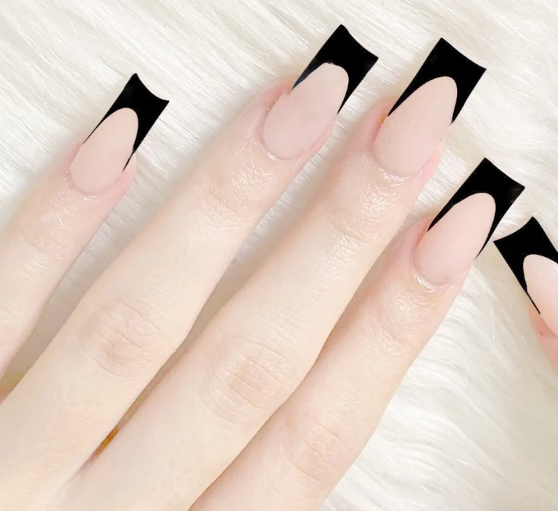 Classic French Tip Nail Enhancements Stornfield