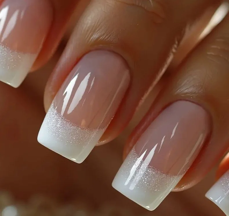 Classic French Tip Nail Enhancements Stornfield