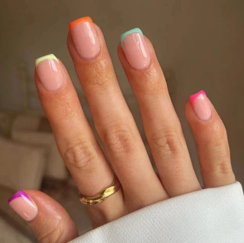 Classic French Tip Nail Enhancements Stornfield