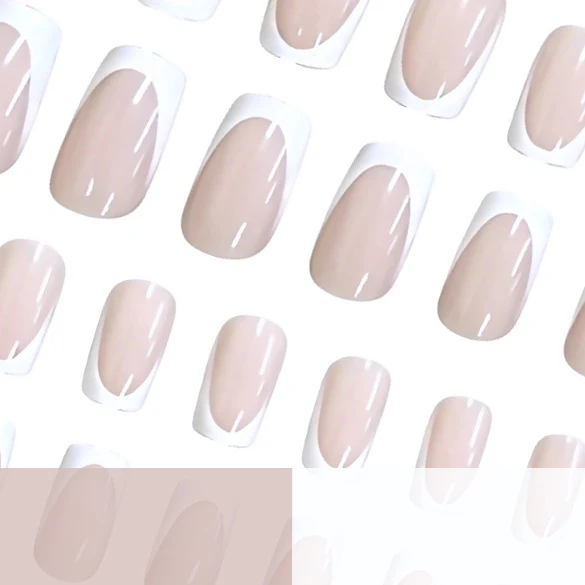 Classic French Tip Nail Art Extensions Stornfield