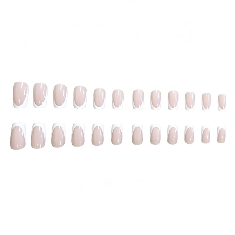 Classic French Tip Nail Art Extensions Stornfield