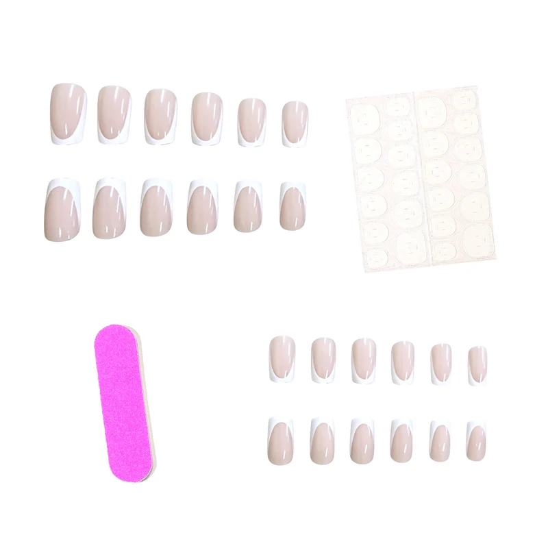 Classic French Tip Nail Art Extensions Stornfield
