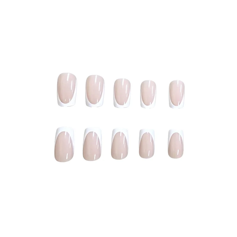 Classic French Tip Nail Art Extensions Stornfield