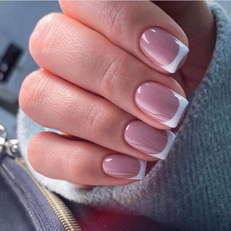 Classic French Tip Nail Art Enhancements Stornfield