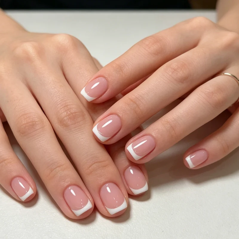 Classic French Tip Nail Art Stornfield