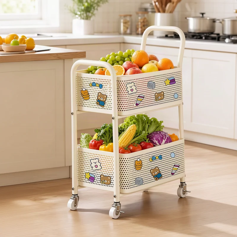 Obst- und Gemüse-Rollwagen, 2-lagig