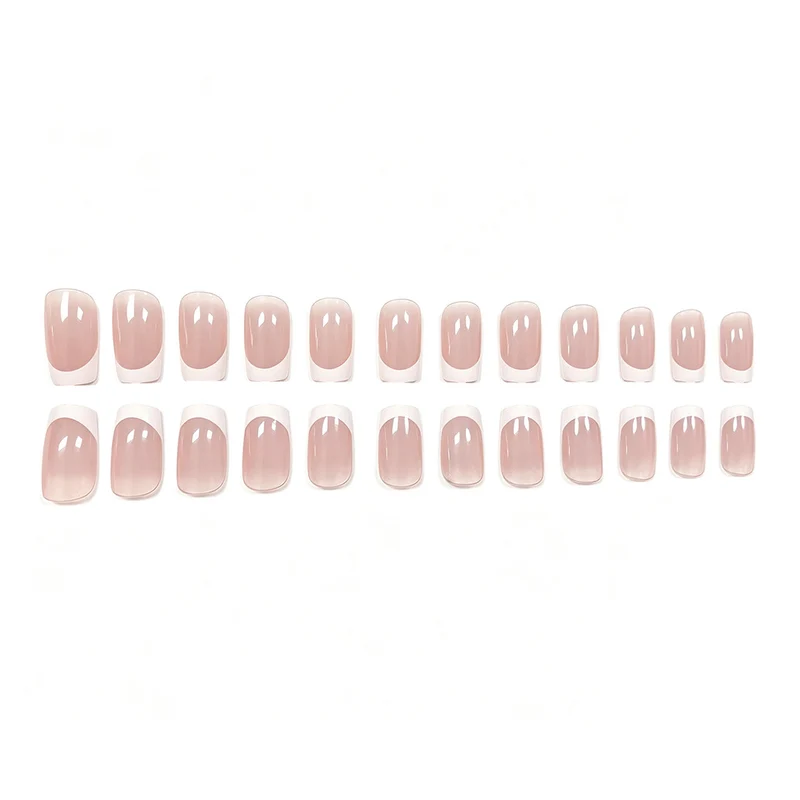 Classic French Tip Acrylic Nail Set Stornfield