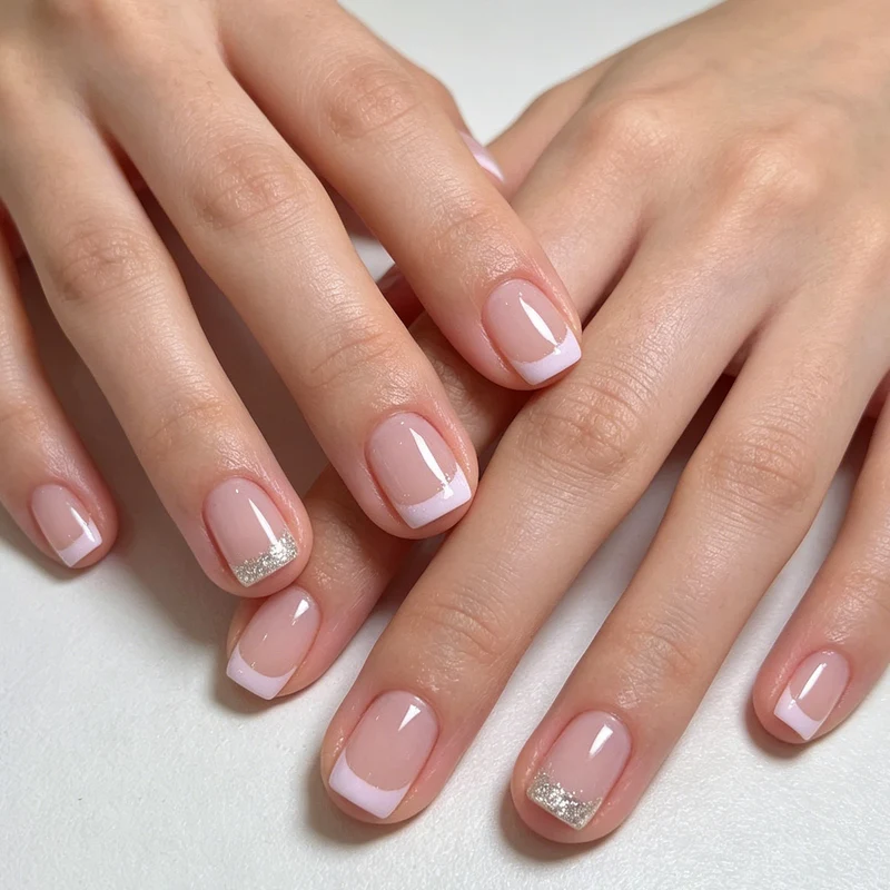 Chic French Tip Nail Art Enhancements Stornfield
