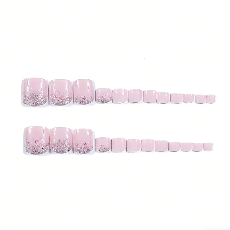 Elegant Glittery Pedicure Nail Art Stornfield