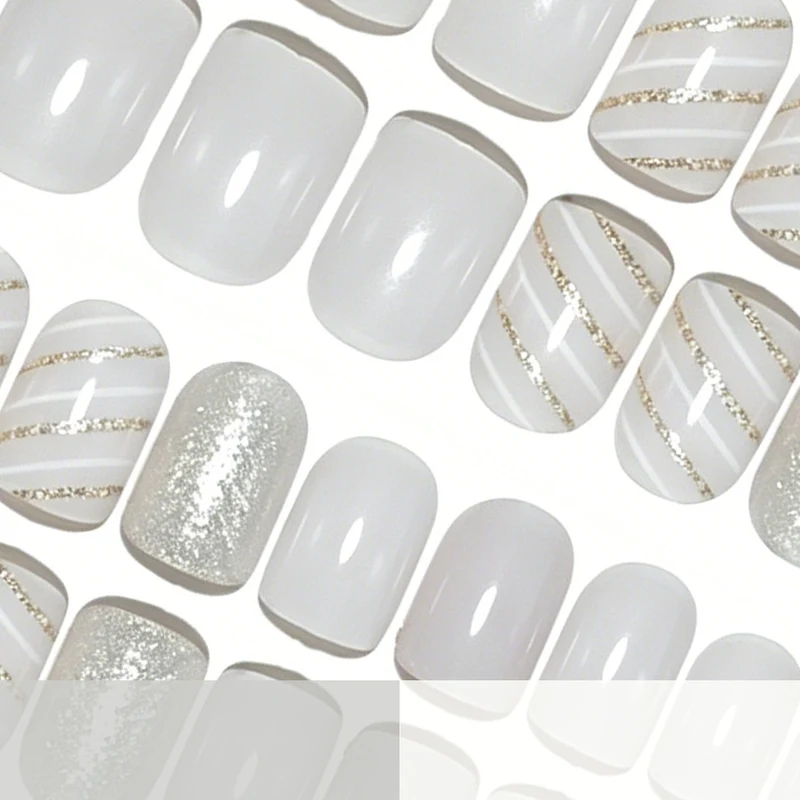 Elegant Glittery Nail Art Enhancements Stornfield