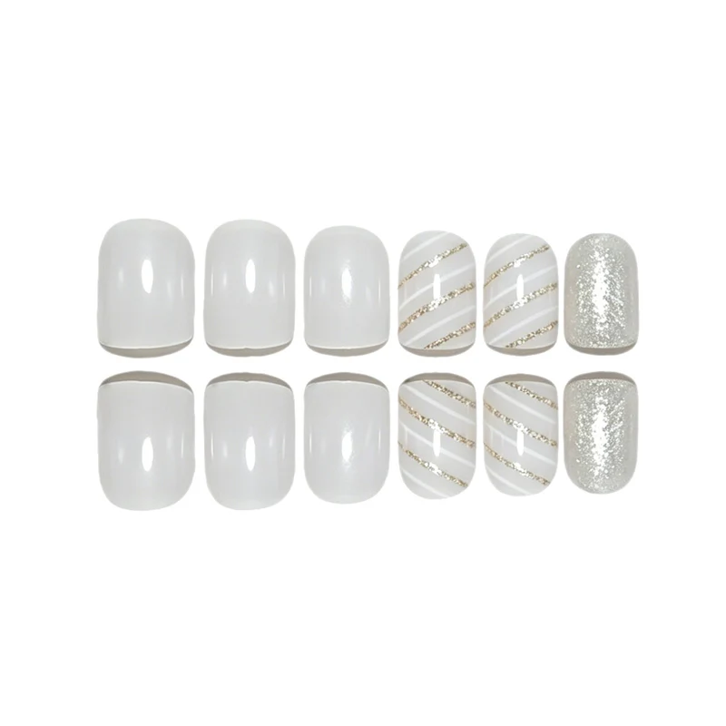 Elegant Glittery Nail Art Enhancements Stornfield