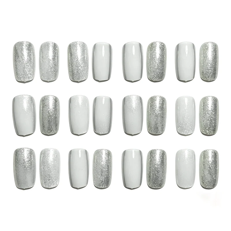 Elegant Glittery Acrylic Nail Extensions Stornfield